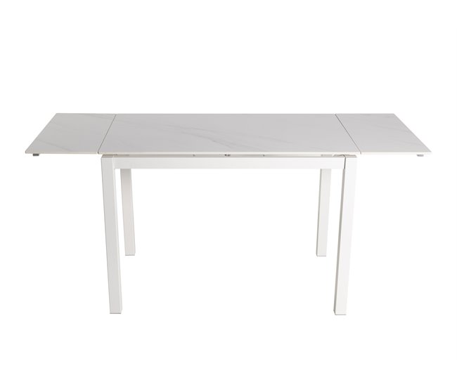 Conforama Mesa De Cocina DIAMOND II Extensible Cerámica 110/170x70cm Blanca