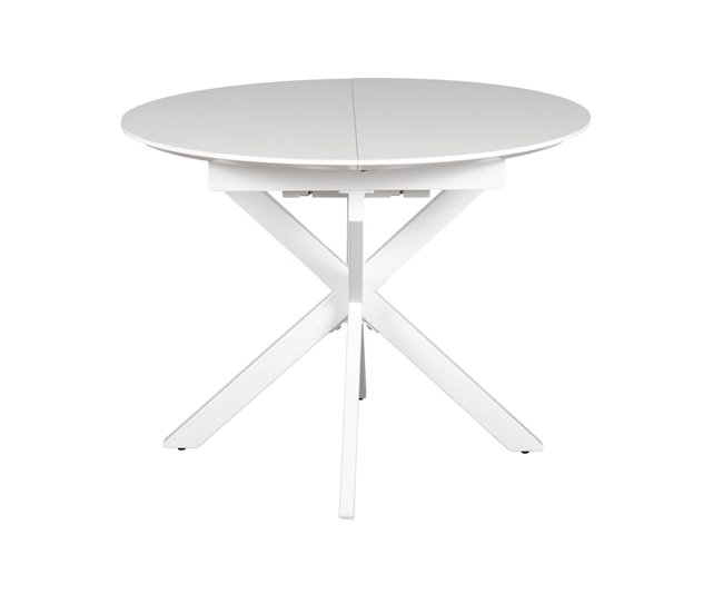 Conforama Mesa de cocina extensible ELIPSE 100/130x100cm blanca