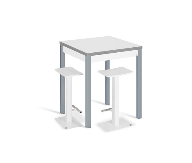 Conforama Mesa De Cocina Extensible Libro Alta B-BOOK BLANCA 80(160)x80cm