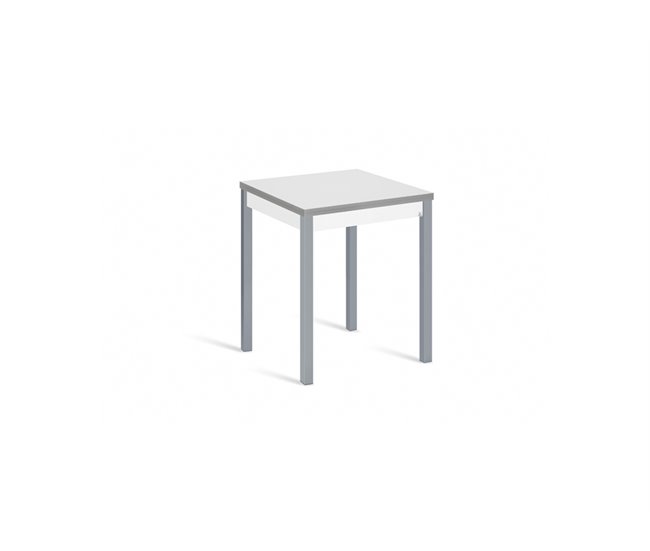 Conforama Mesa de cocina extensible libro Alta B-BOOK BLANCA 80(160)x80cm