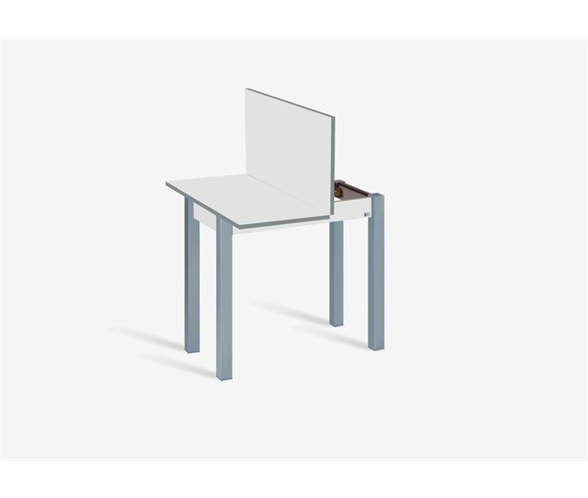 Conforama Mesa De Cocina Extensible Libro B-BOOK BLANCA 80x40(80)cm