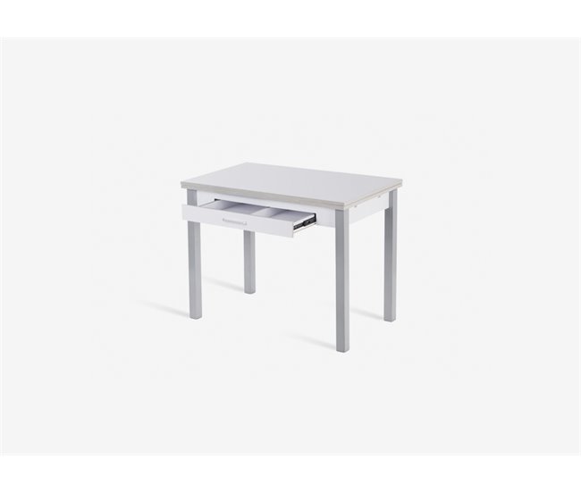 Conforama Mesa De Cocina Extensible SETA 100x60cm Blanca