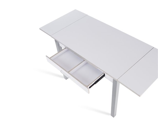 Conforama Mesa De Cocina Extensible SETA 100x60cm Blanca
