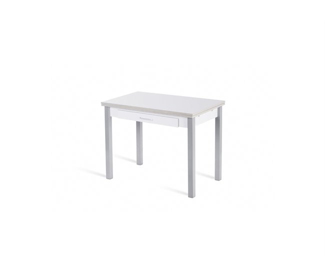 Conforama Mesa de cocina extensible SETA 100x60cm blanca