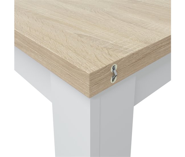 Conforama Mesa De Cocina Extensible VERNA Natural Y Blanco