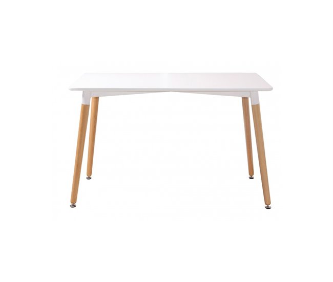 Conforama Mesa de cocina PARIS fija 120x80cm blanca