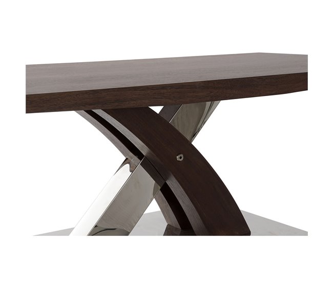 Conforama Mesa De Comedor DKD Home Decor Madera Acero 120 X 60 X 43 5 Cm