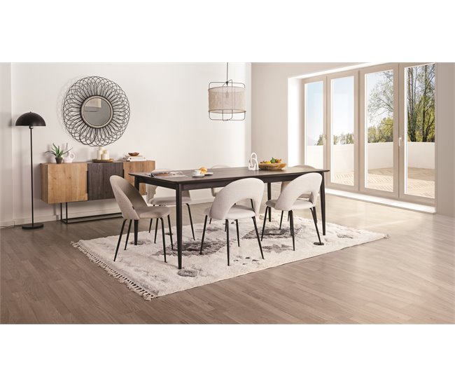 Conforama Mesa De Comedor Extensible Marrón OLYMPIA