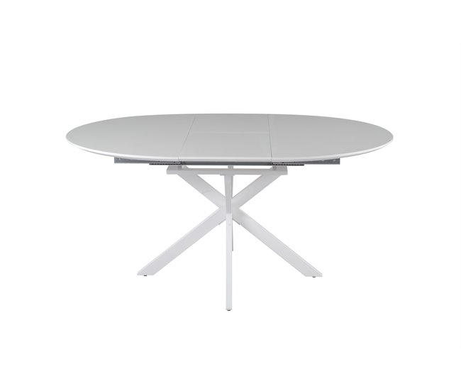 Conforama Mesa De Comedor Extensible Redonda CINTHYA Color Blanco