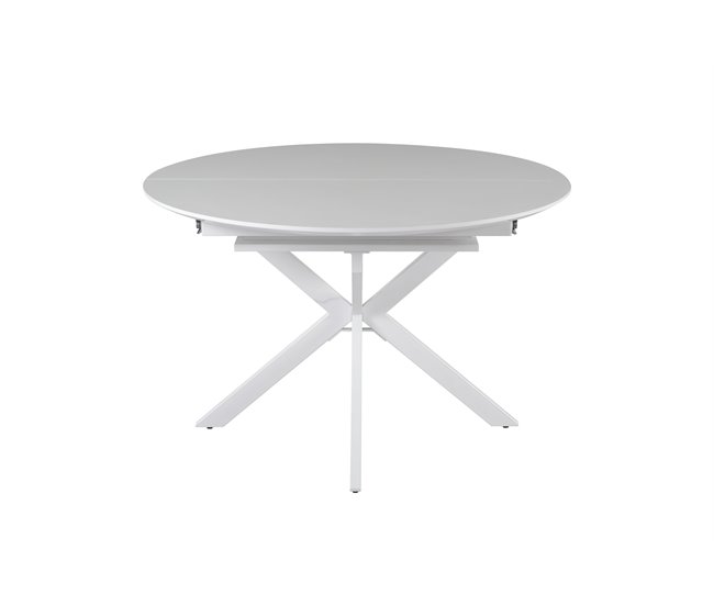 Conforama Mesa De Comedor Extensible Redonda CINTHYA Color Blanco