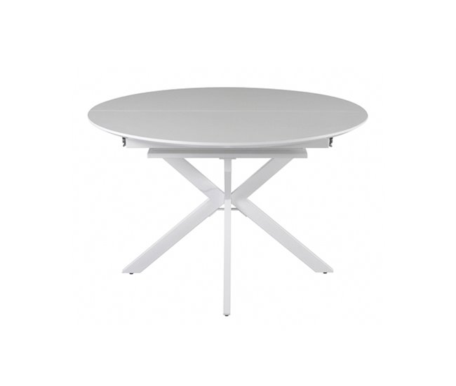 Conforama Mesa de comedor extensible redonda CINTHYA color blanco