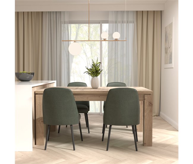 Conforama Mesa De Comedor Extensible Roble Artisán AREZZO