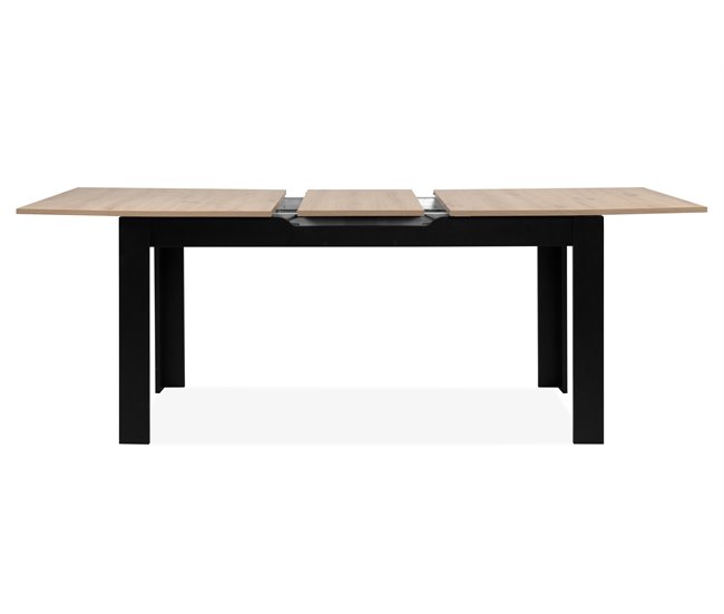 Conforama Mesa De Comedor Extensible Roble Y Negro BIRMINGHAM