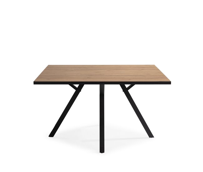 Conforama Mesa De Comedor MILENA Cuadrada 136cm Roble Negro