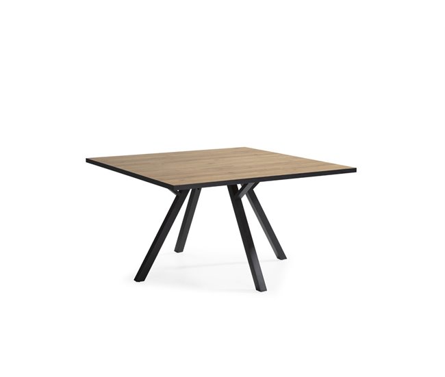 Conforama Mesa de comedor MILENA cuadrada 136cm roble negro