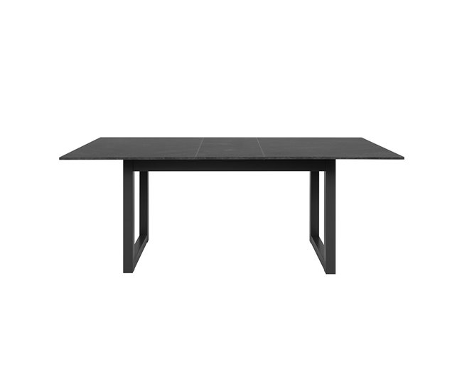 Conforama Mesa De Comedor Rectangular Extensible Efecto Pizarra Y Antracita L160-200 Cm - AUSTIN