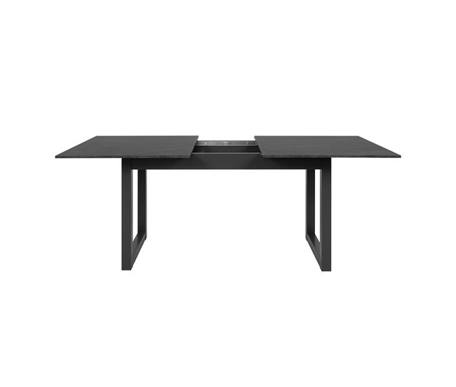Conforama Mesa De Comedor Rectangular Extensible Efecto Pizarra Y Antracita L160-200 Cm - AUSTIN