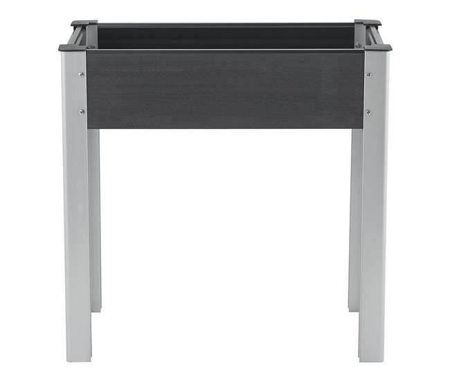 Conforama Mesa De Cultivo Beverwijk Aluminio WPC 75 X 40 X 75 Cm Gris Oscuro [en.casa]
