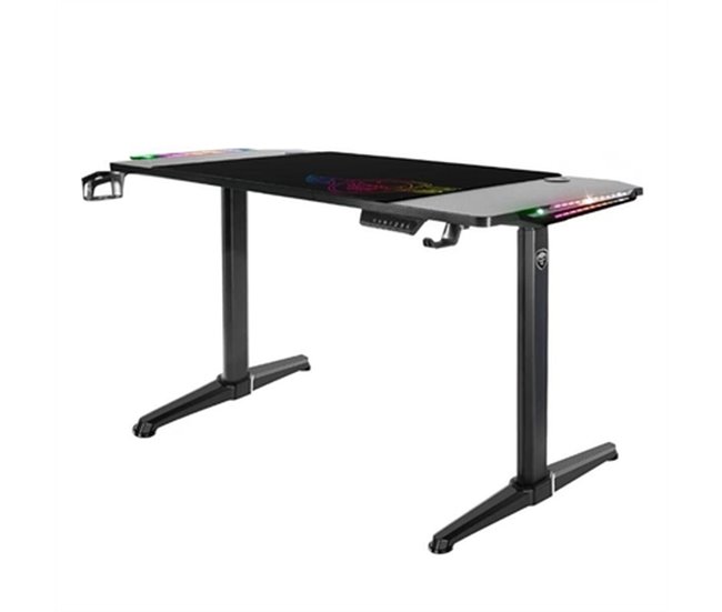 Conforama Mesa de Escritorio Spirit of Gamer Headquarter 800 Negro Madera MDF 140 x 60 cm