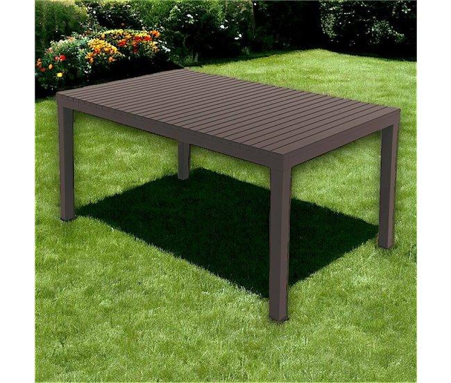 Conforama Mesa De Exterior Danastas Estante De Comedor Rectangular Mesa De Jardín Multiusos 100% Made In Italy 150x90h72 Cm Antracita