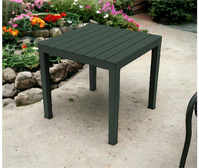 Conforama Mesa De Exterior Dmurill Mesa De Jardín Cuadrada Mesa De Centro Fija Para Interior Y Exterior 100% Made In Italy 100% Made In Italy 78x78h72 Cm Antracita