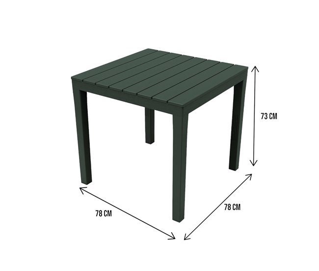 Conforama Mesa De Exterior Dmurill Mesa De Jardín Cuadrada Mesa De Centro Fija Para Interior Y Exterior 100% Made In Italy 100% Made In Italy 78x78h72 Cm Antracita