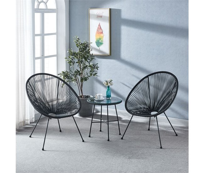 Conforama Mesa De Exterior Jone Negro 50 X 52 5 X Cm