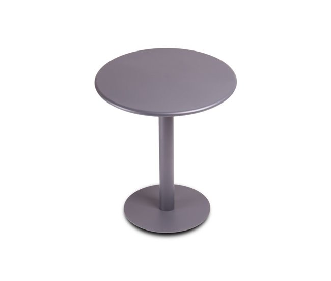 Conforama Mesa De Exterior Redonda Glot Antracita 70 X 73 X Cm