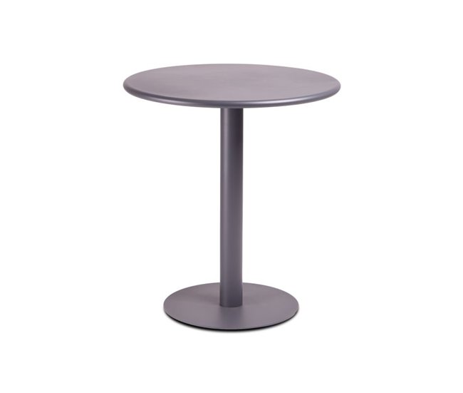 Conforama Mesa De Exterior Redonda Glot Antracita 70 X 73 X Cm