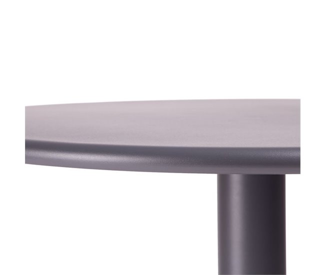 Conforama Mesa De Exterior Redonda Glot Antracita 70 X 73 X Cm