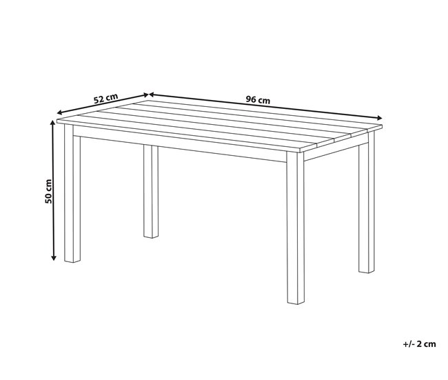 Conforama Mesa De Jardín Derivado De Madera Blanco MESSINA