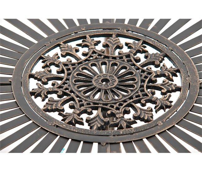Conforama Mesa De Jardín Exterior Terraza Balcon Diseño Rústico ø 70 Cm Metal Bronce Envejecido M10_004957