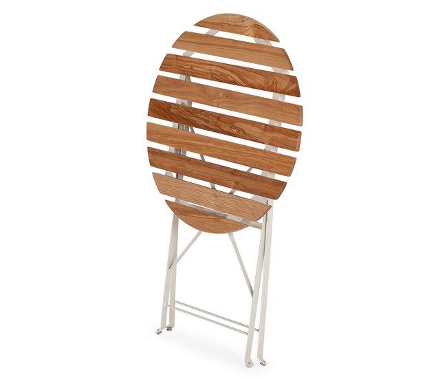 Conforama Mesa De Jardín Plegable Ambar De Madera Y Metal