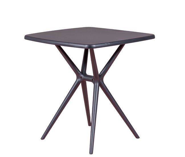 Conforama Mesa de plástico cuadrada perfecta para exteriores - Dream