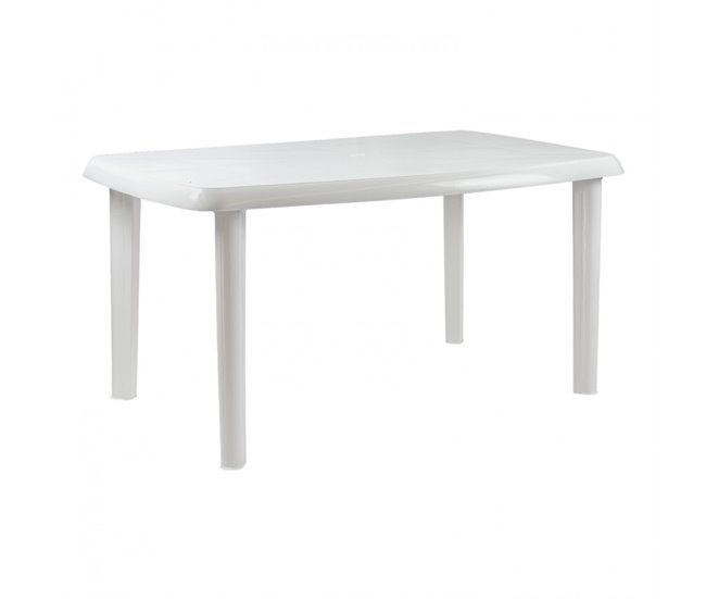 Conforama Mesa de Resina Oval/Rectangular Vistara Blanco 140x85x72cm 7house