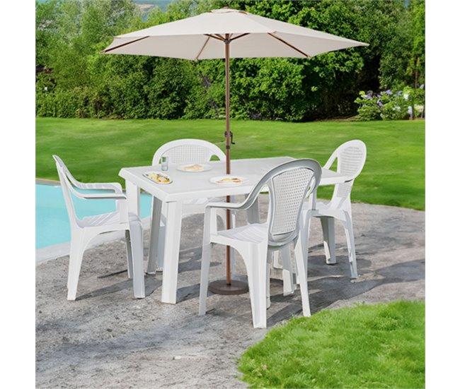 Conforama Mesa De Resina Rectangular Terra Verde 127x76x72cm Thinia Home