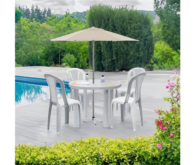 Conforama Mesa De Resina Redonda Zentro Verde Ø89x72cm Thinia Home