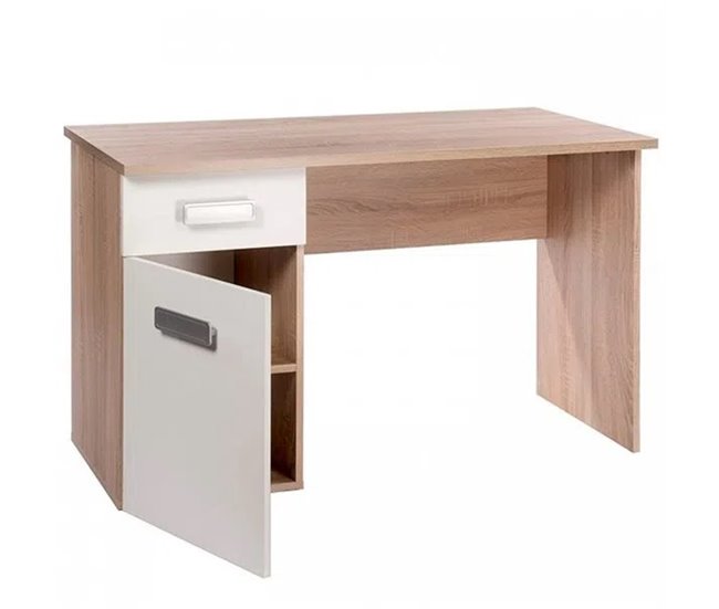 Conforama Mesa Escritorio CHAMPION 1 Cajón Y 1 Puerta Roble