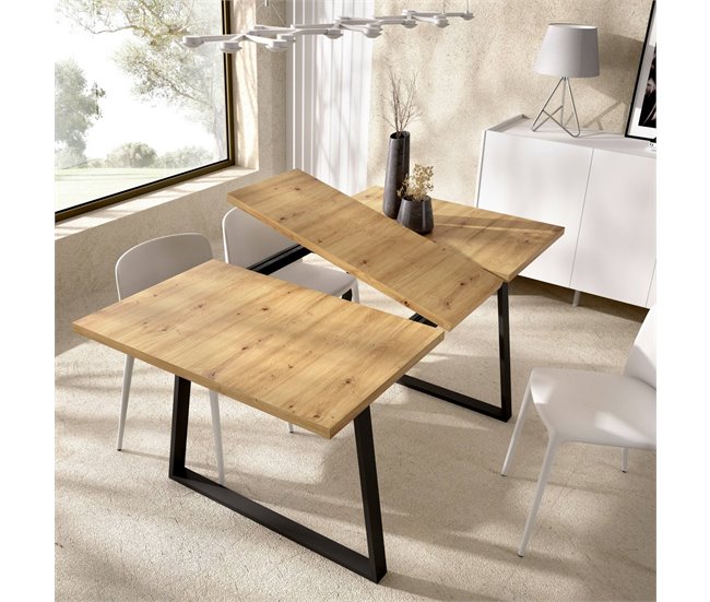 Conforama Mesa Extensible Darsla Consola De Comedor Multiusos Mesa Rectangular De Cocina O Comedor 160x90h75 Cm Roble Nodi