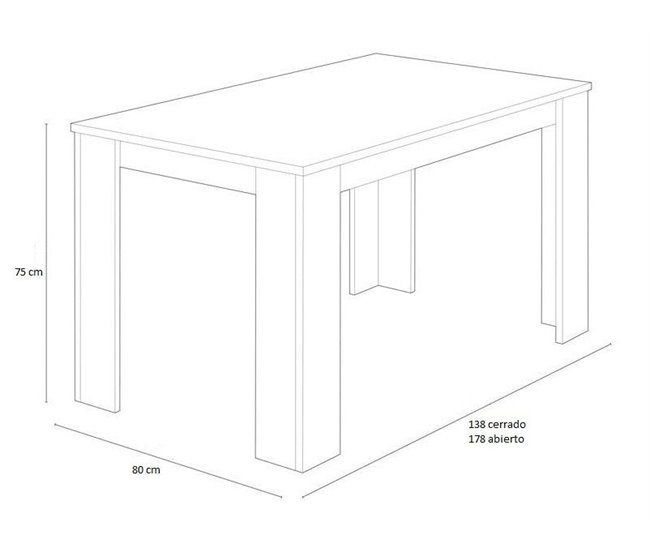 Conforama Mesa Extensible De Comedor O Cocina + 4 Sillas En Polipiel/metal