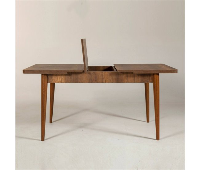 Conforama Mesa Extensible Dgabriel Consola Con Extensiones Mesa De Comedor Multiusos Estante De Cocina Extensible 130x80h77 Cm Nuez