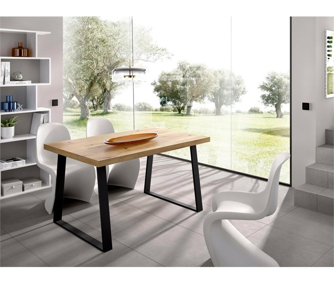 Conforama Mesa Fija Darrigh Estante De Comedor Multiusos Mesa Rectangular De Cocina O Comedor 140x90h75 Cm Roble Nodi