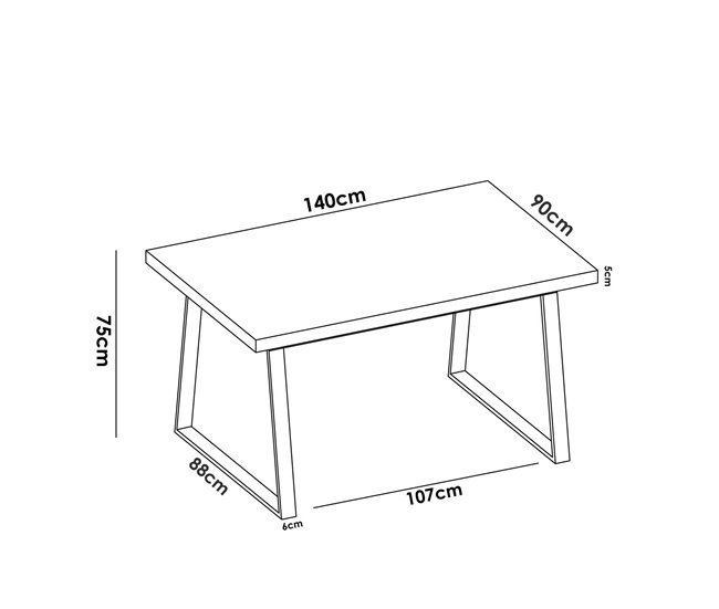 Conforama Mesa Fija Darrigh Estante De Comedor Multiusos Mesa Rectangular De Cocina O Comedor 140x90h75 Cm Roble Nodi