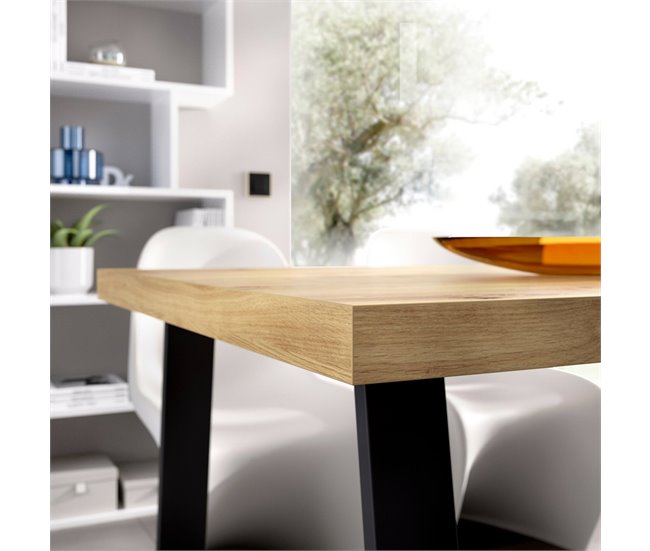 Conforama Mesa Fija Darrigh Estante De Comedor Multiusos Mesa Rectangular De Cocina O Comedor 140x90h75 Cm Roble Nodi