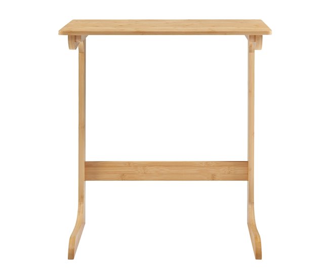 Conforama Mesa Para Portátil Hægebostad Bambú 65x60x40cm - Natural [en.casa]