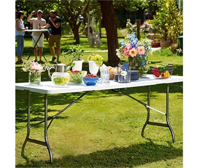 Conforama Mesa Plegable 150cm Rectangular Blanca Catering O91