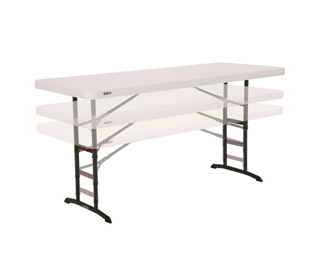 Conforama Mesa plegable ajustable en altura Lifetime 183x76x61-91 cm