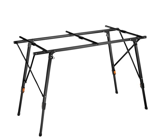 Conforama Mesa Plegable De Aluminio Bastián Ajustable En Altura Negro