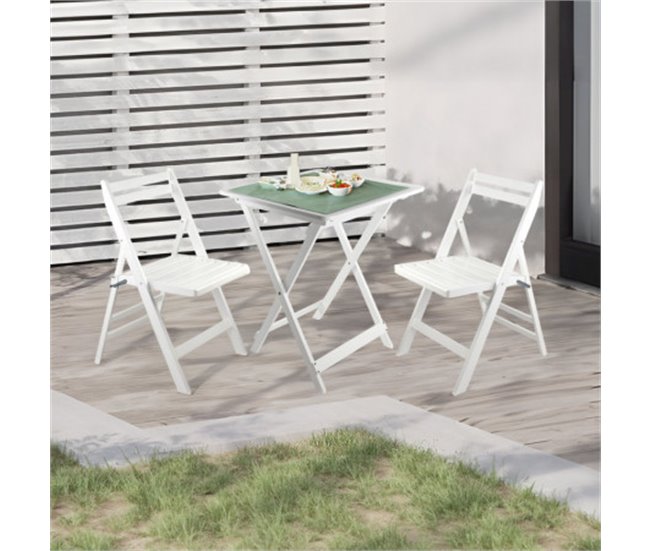 Conforama Mesa Plegable De Bambú Barnizada Biano 60x60x75cm 7house