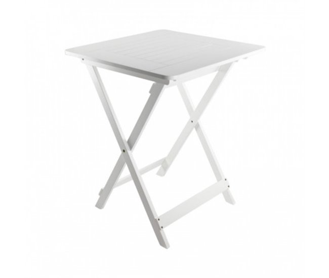 Conforama Mesa Plegable de Bambú Barnizada Biano 60x60x75cm 7house